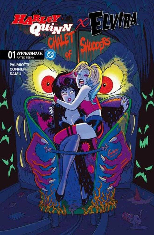 Harley Quinn X Elvira #1 Cover P Inc 1:15 Amanda Conner Foil Variant