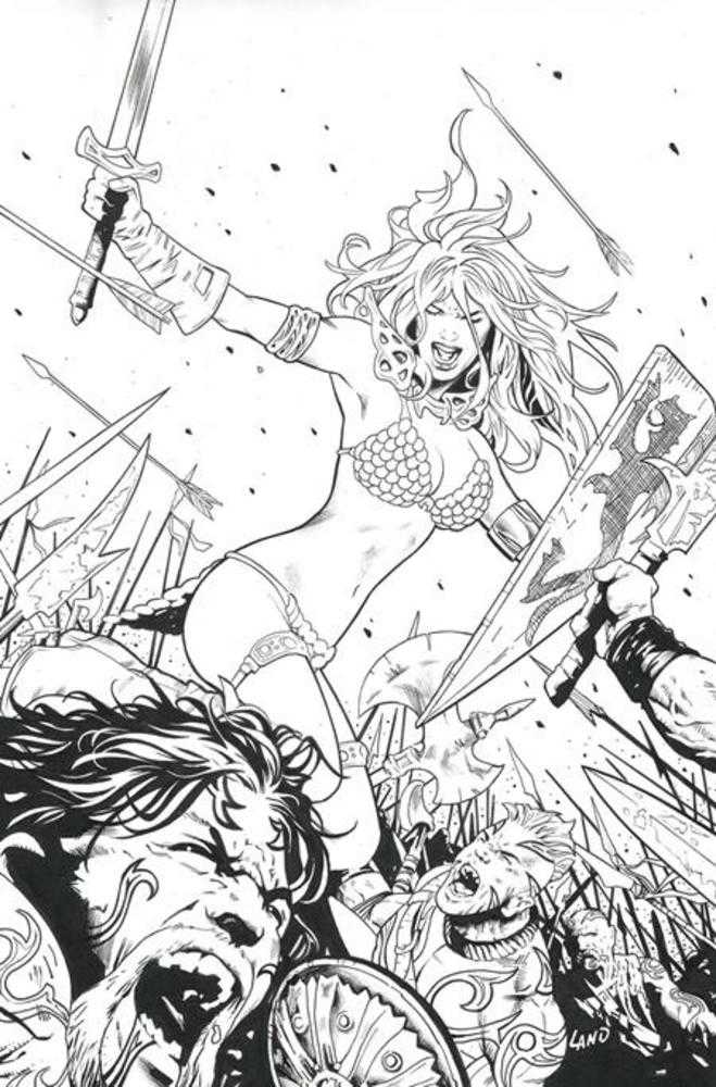 Sonja Reborn #3 Cover L Inc 1:7 Greg Land Line Art Virgin Foc Bonus Variant