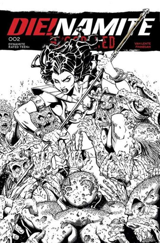 Dienamite Blood Red #2 Cover K Inc 1:7 Will Robson Line Art Foc Bonus Variant