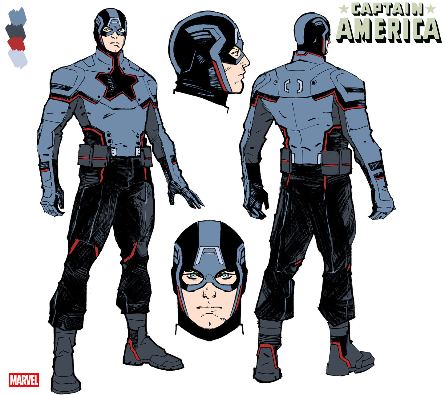 Captain America #2 Valerio Schiti 1:10 Design Variant